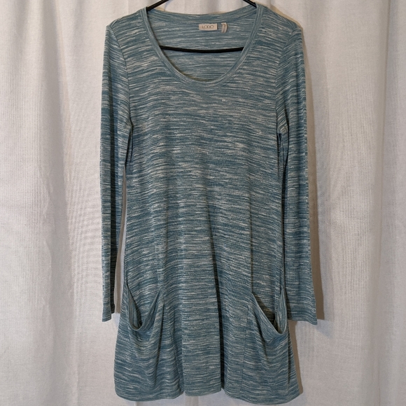 LOGO by Lori Goldstein Green Tunic Sz M